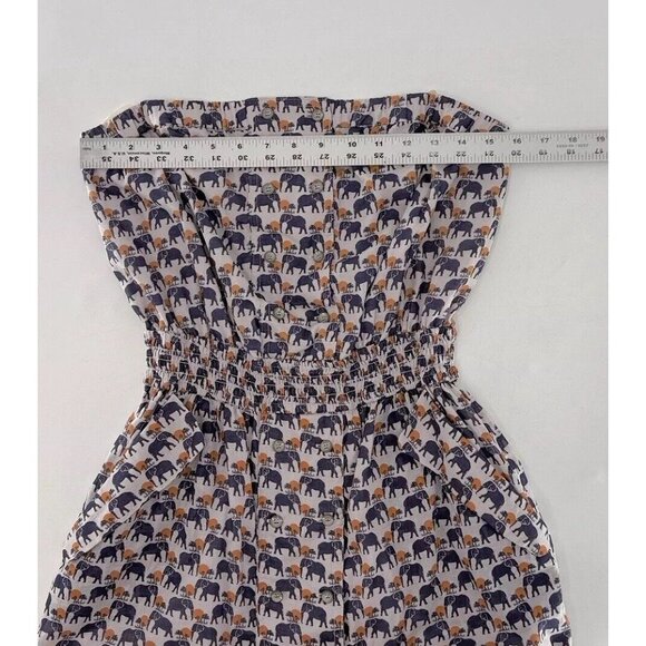 BCBGeneration Strapless Sundress Sz‎ Sm Elephant Print, Pockets Boho, Preppy - Picture 13 of 15